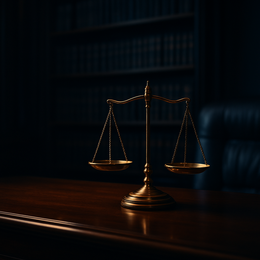 Despacho del Estudio Jurídico Armada & Asociados con balanza de la justicia